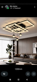 Interlocking Square LED Crystal Chandelier