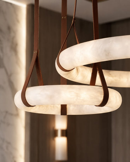 Alabaster Ring Pendant Light