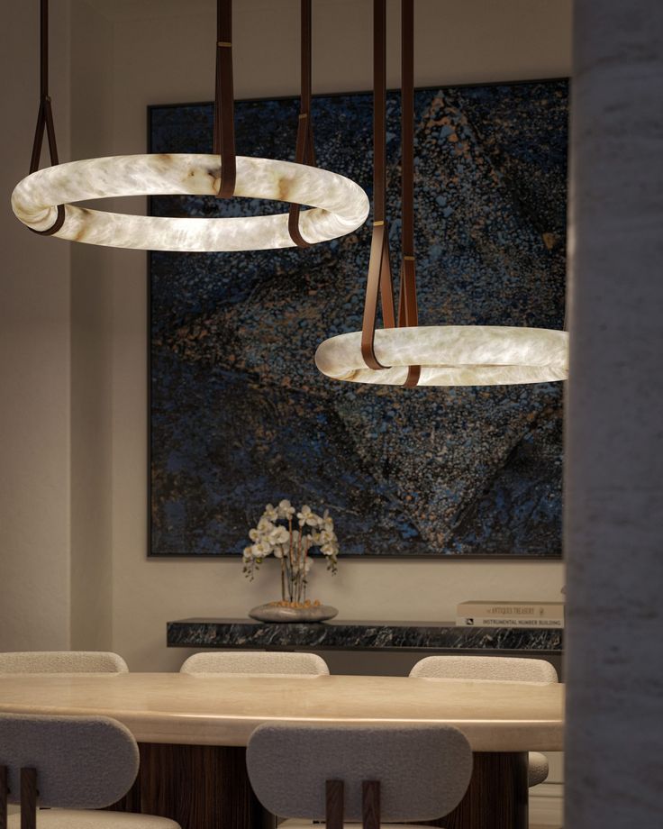 Alabaster Ring Pendant Light