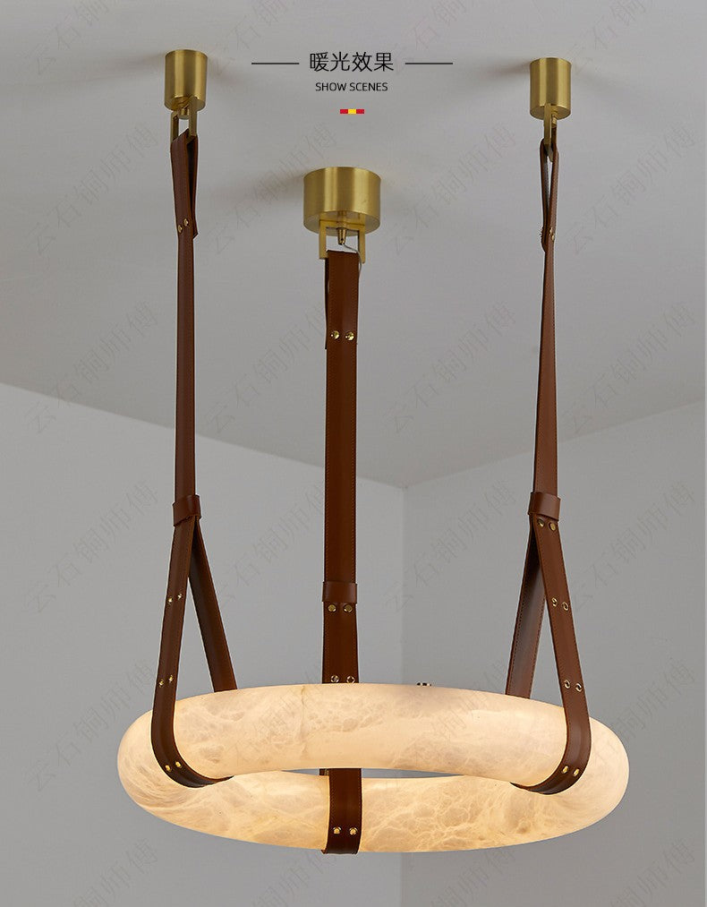 Alabaster Ring Pendant Light